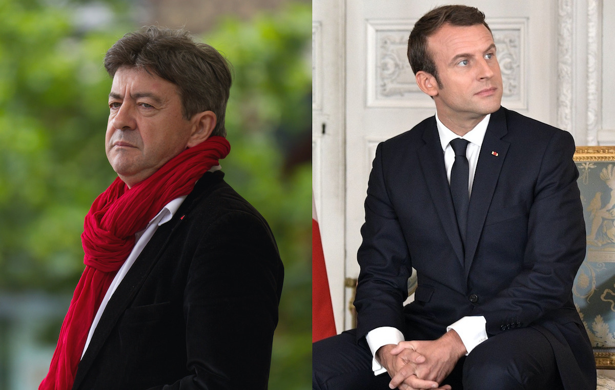 Mélenchon et Emmanuel Macron